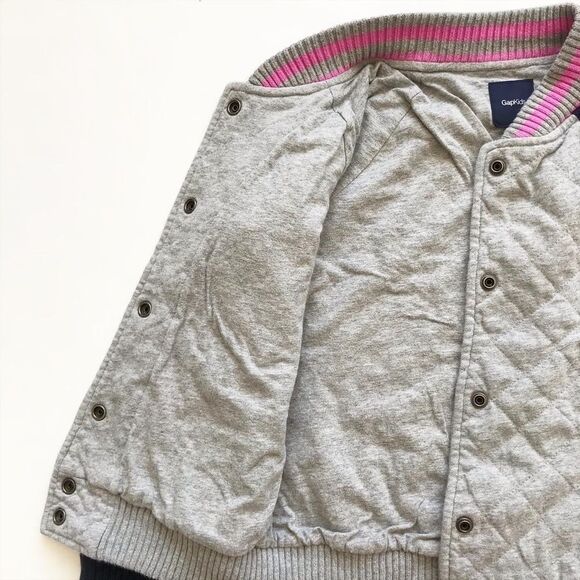 Gapkids quilt stitched varsity jacket VGUC L(10Y) - Picture 3 of 4